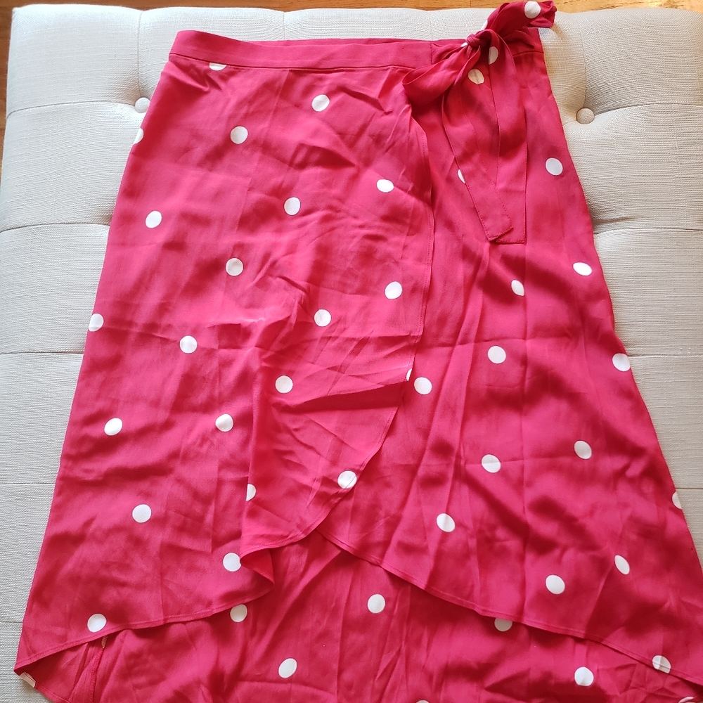 NWT Ann Taylor Loft size 8 wrap high low skirt